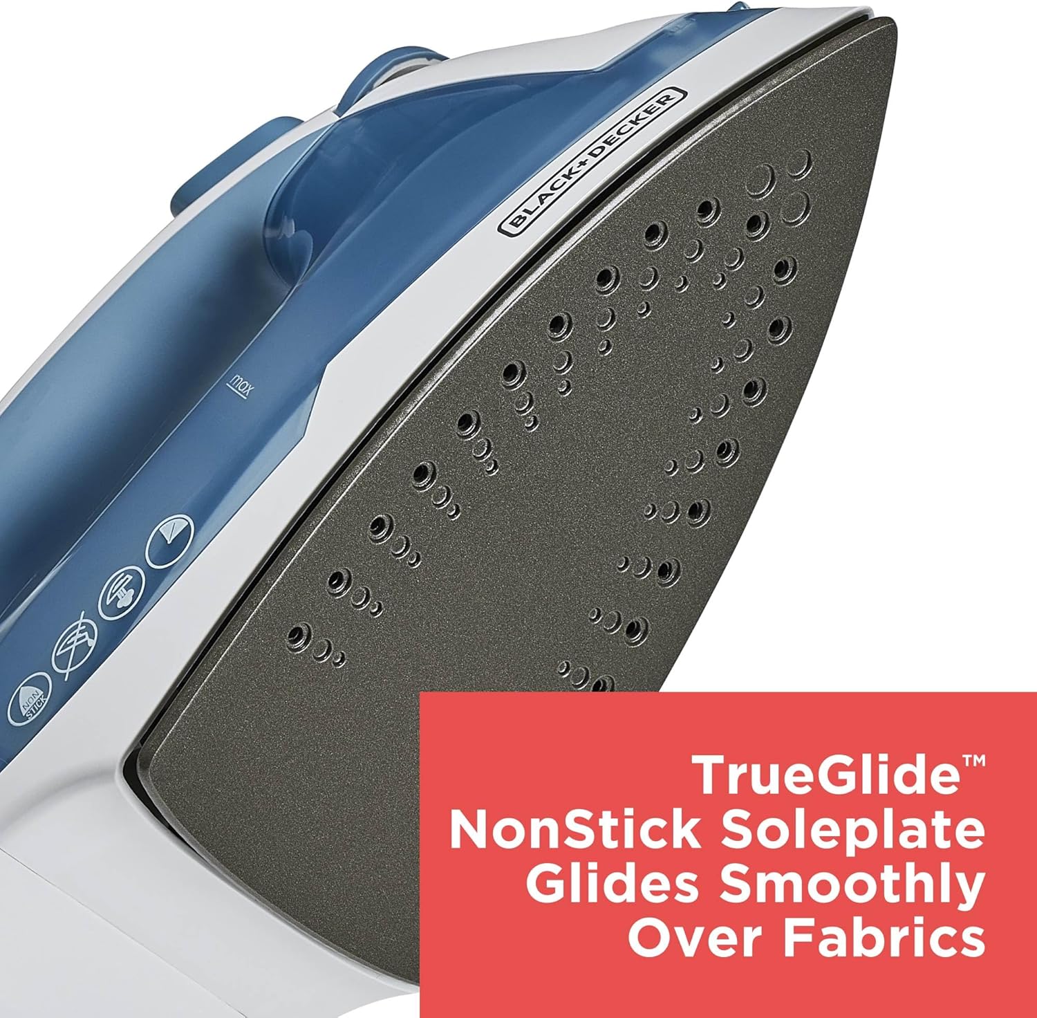 BLACK+DECKER Easy Steam Compact Iron, 1200W - Close-up