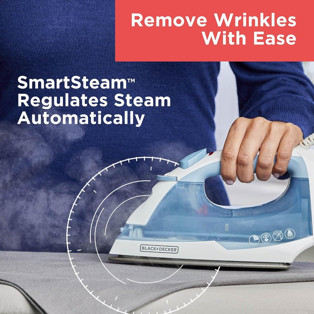 BLACK+DECKER Easy Steam Compact Iron, 1200W - In use