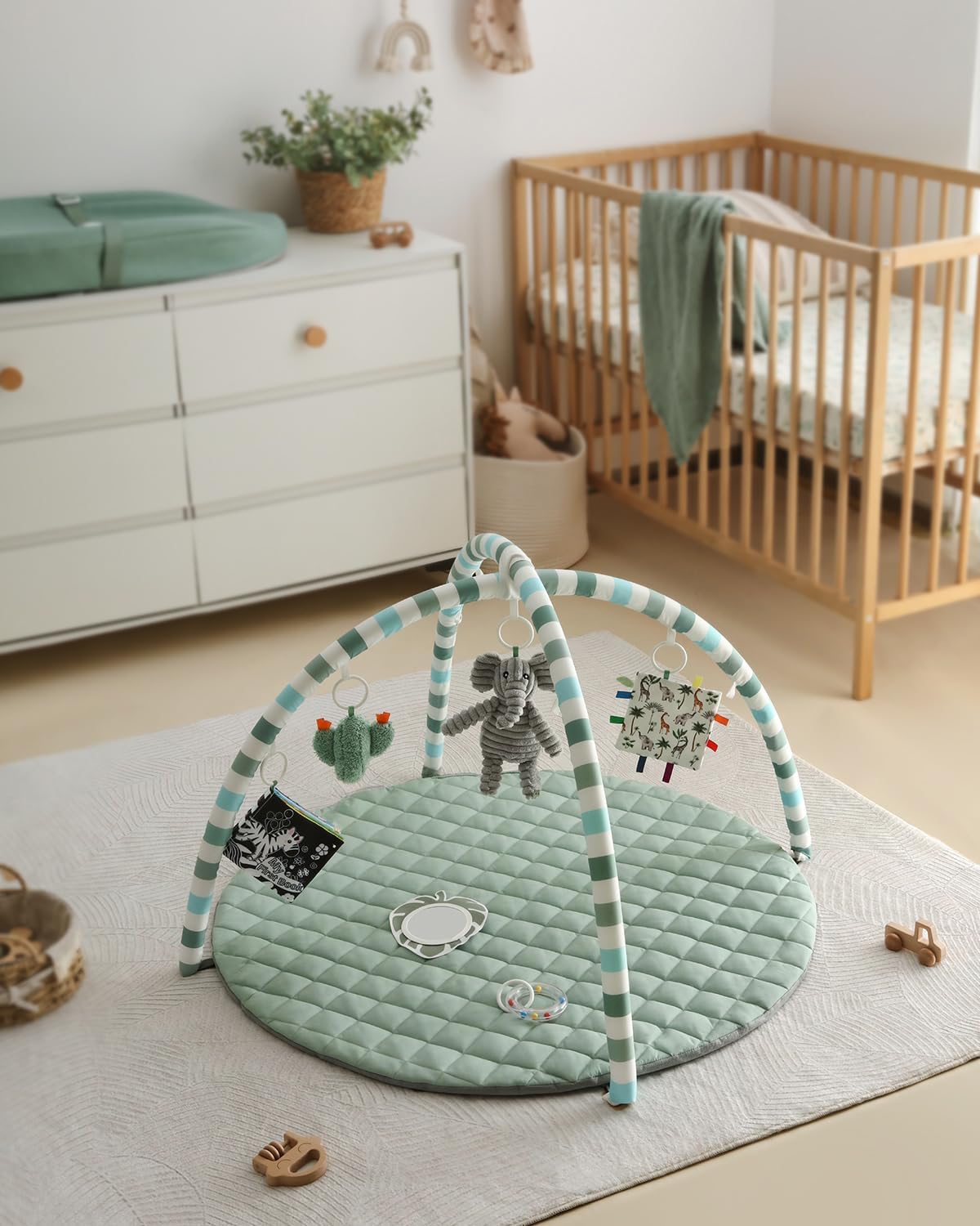 Blissful Diary Baby Play Gym Mat, 6 Toys - Additional view