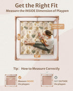 Blissful Baby Play Mat 50x50 Foam Playpen Mat - Detail view