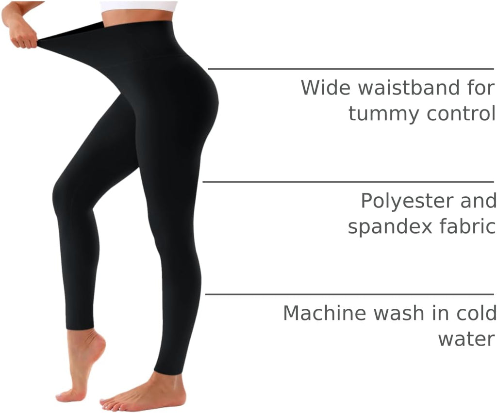 Bluemaple High Waisted Tummy Control Leggings - Alternate angle