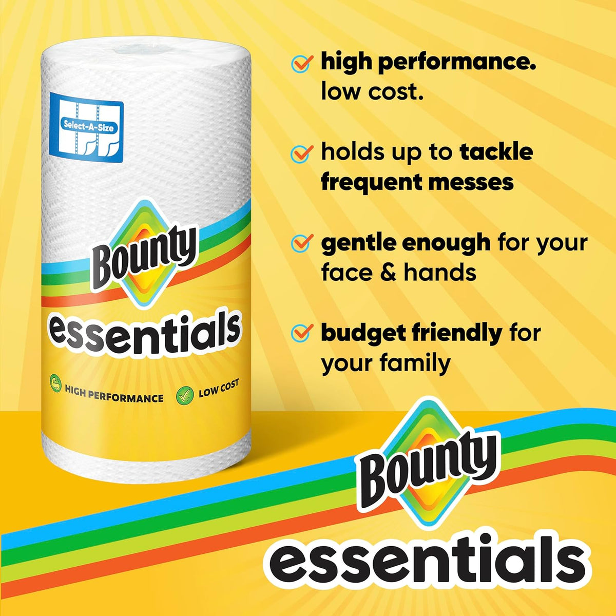 Bounty Essentials Select-A-Size Paper Towels - Detail view