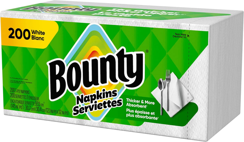 Bounty Paper Napkins White 200 Count - Alternate angle