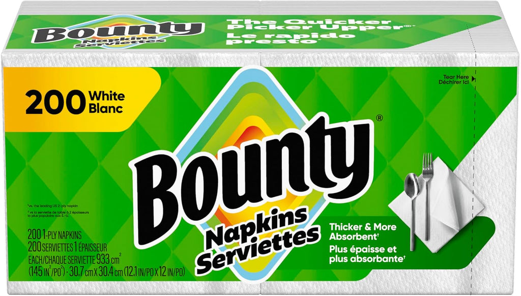Bounty Paper Napkins White 200 Count - Additional view