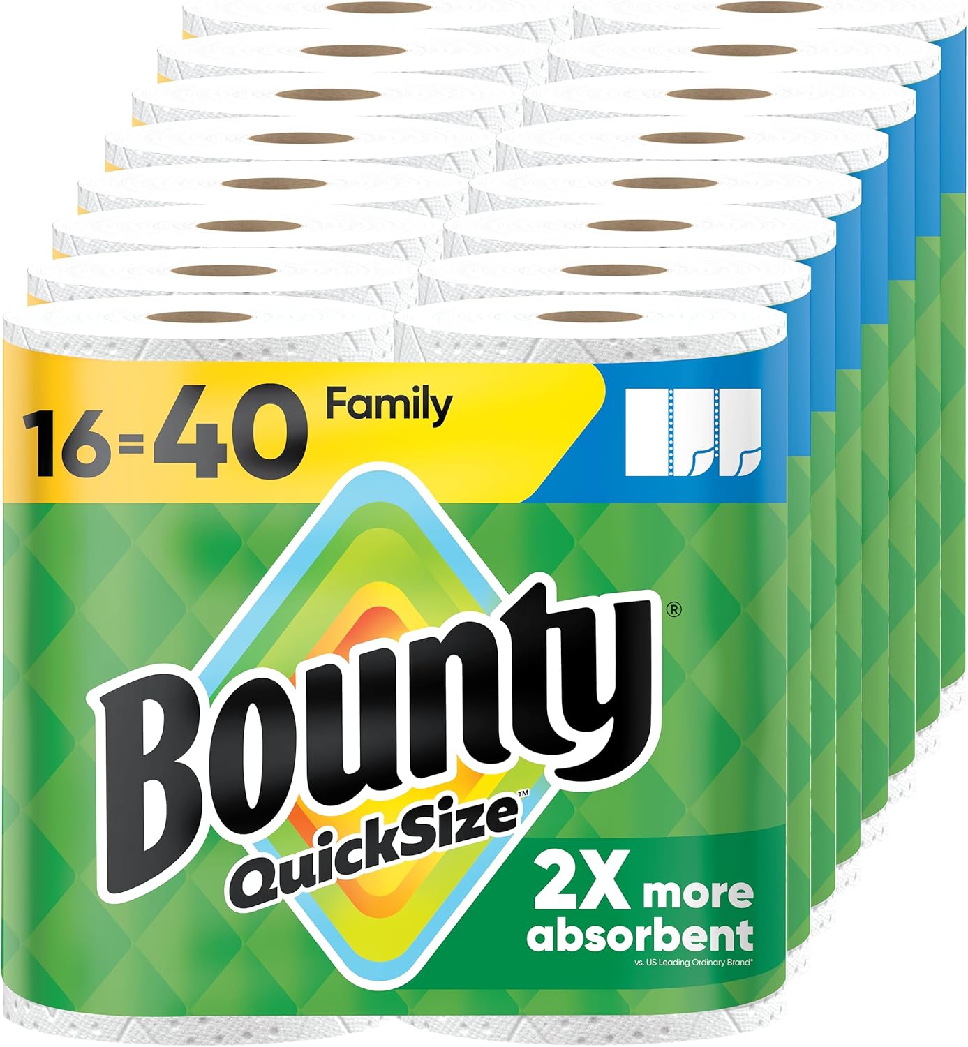 Bounty Paper Towels Quick Size 16 Rolls