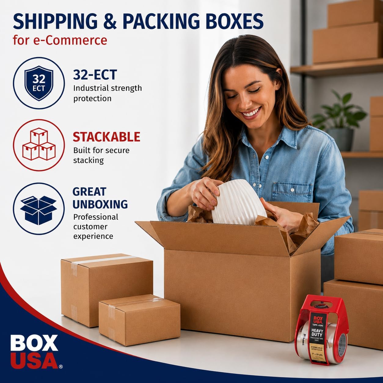Corrugated Moving Boxes 18x14x12 10-Pack - Alternate angle