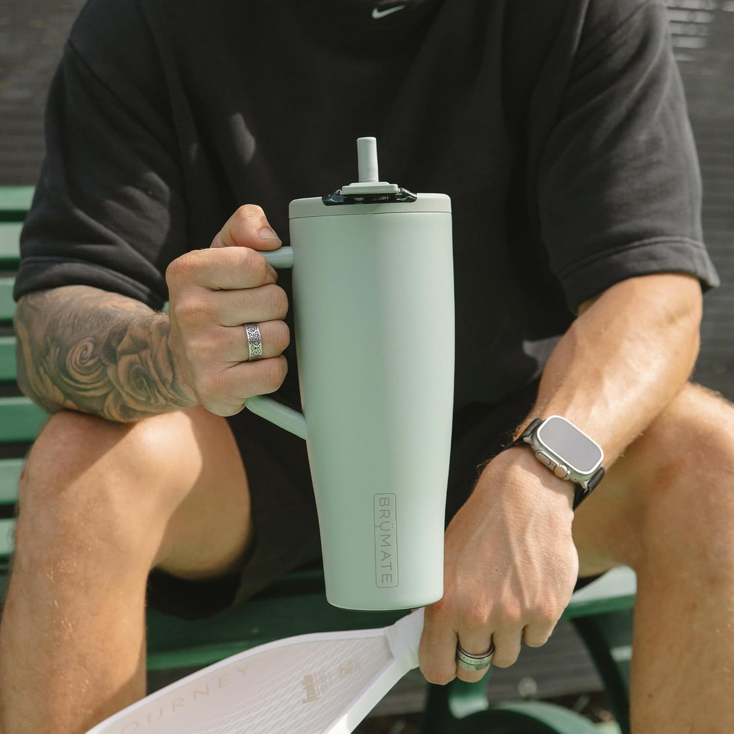 BrüMate Era Flip 40oz Tumbler - In use