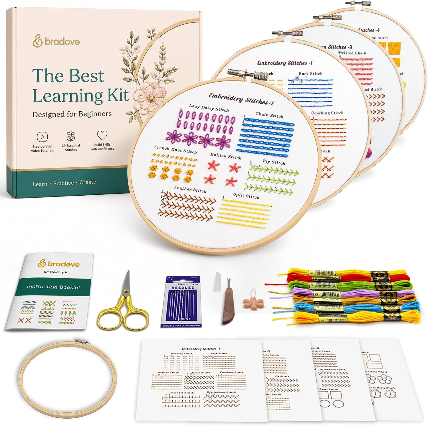 Bradove Classic Embroidery Learning Kit