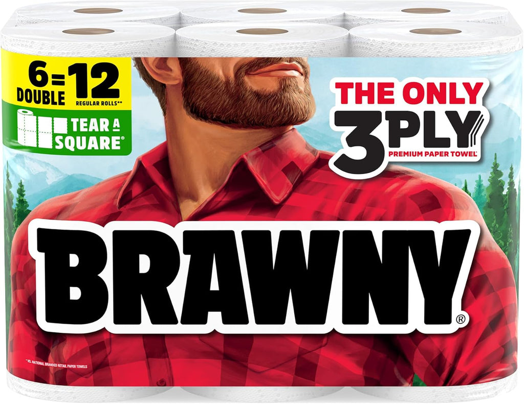 Brawny Tear-A-Square 3-Ply Paper Towels