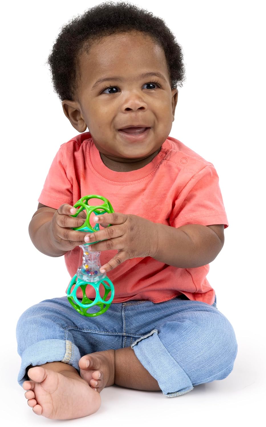 Bright Starts Oball Shaker Rattle Toy - Size reference