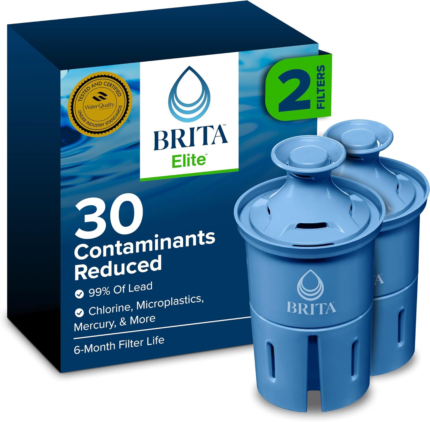 Brita Elite Water Filter Replacement 2-Pack