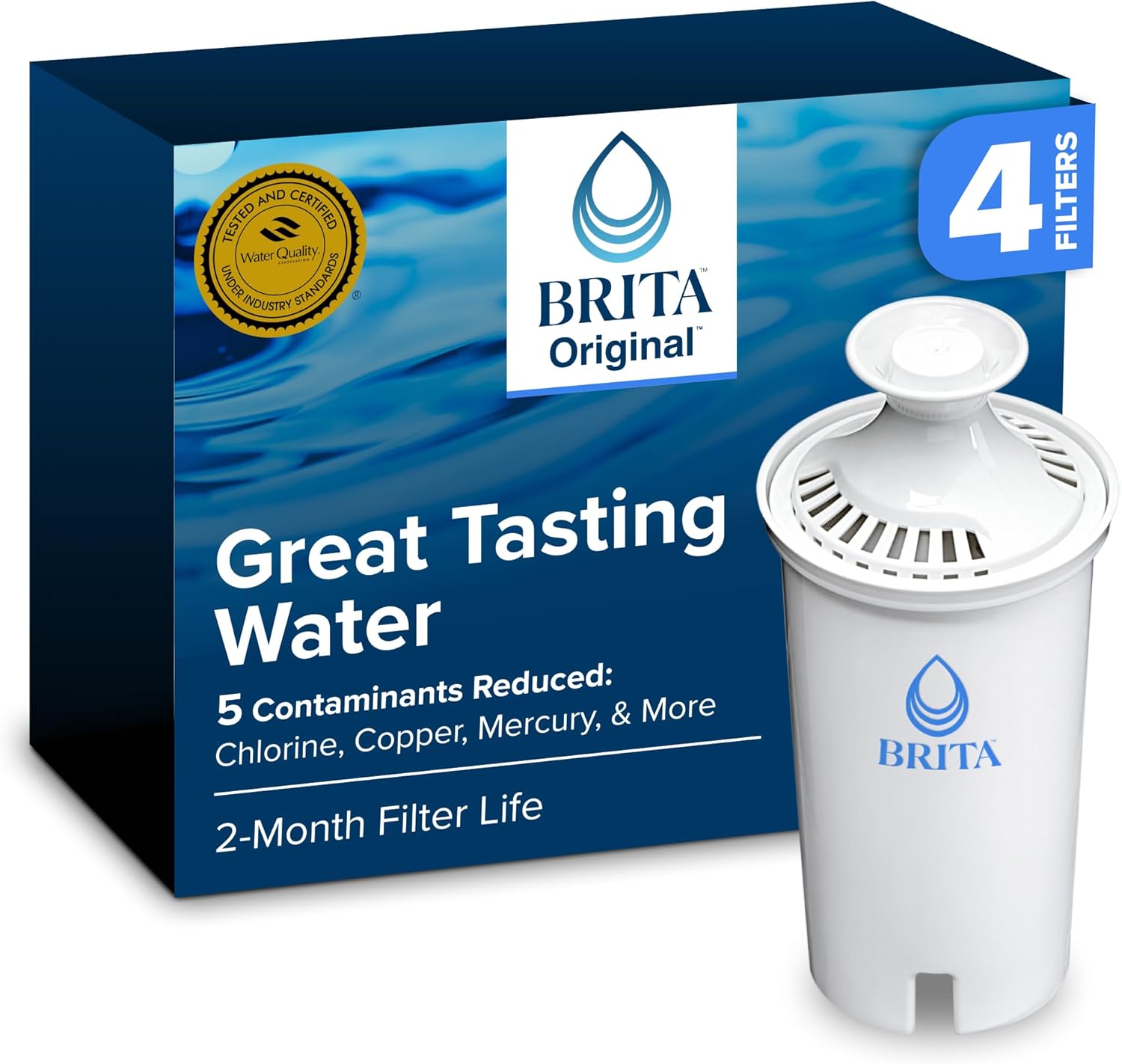 Brita Standard Water Filter, 4-Pack