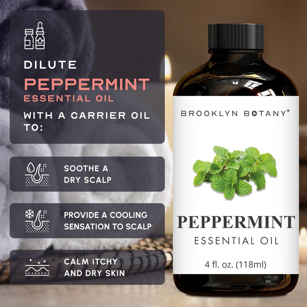 Brooklyn Botany Peppermint Essential Oil 4oz - In use