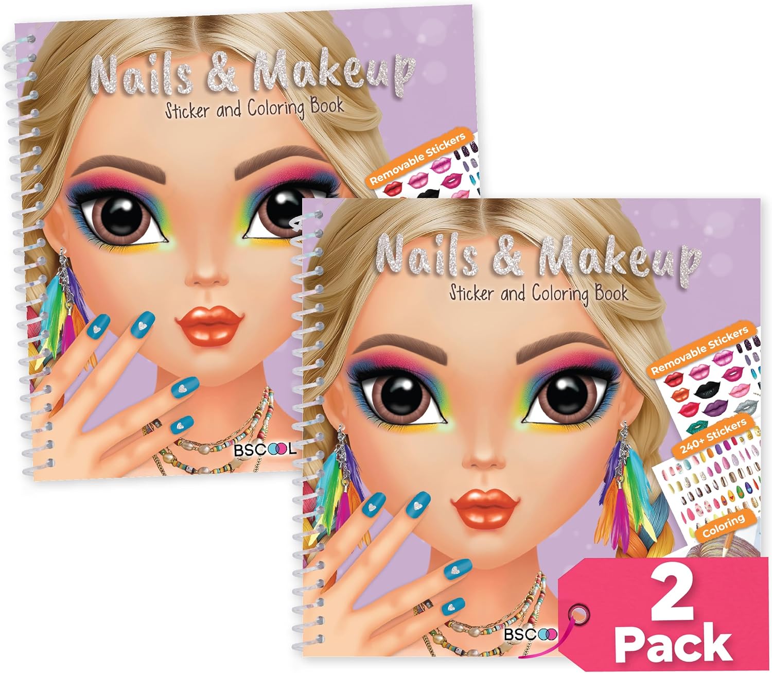 BSCOOL Nails and Makeup Sticker Book