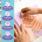 BSCOOL Nails and Makeup Sticker Book - Size reference