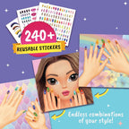 BSCOOL Nails and Makeup Sticker Book - In use