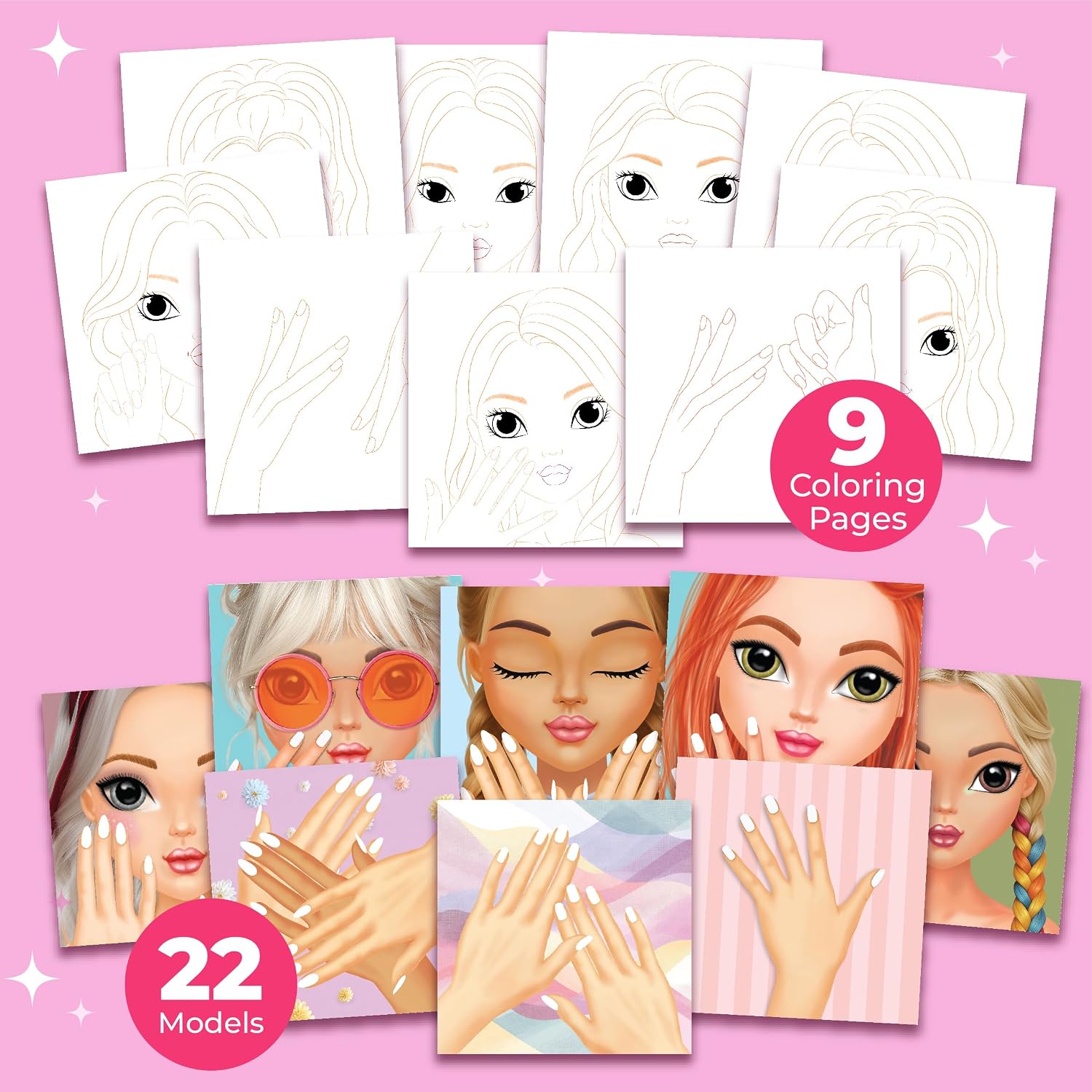 BSCOOL Nails and Makeup Sticker Book - Packaging