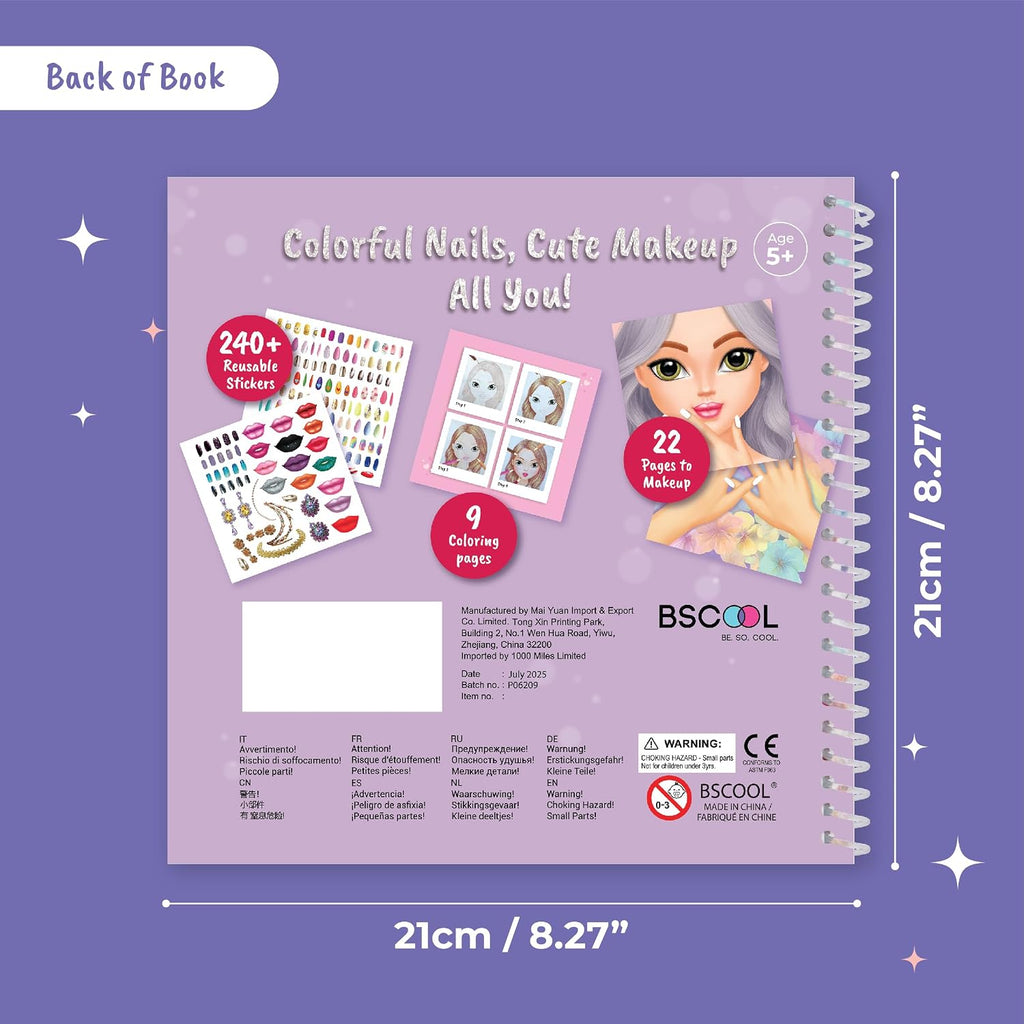 BSCOOL Nails and Makeup Sticker Book - Additional view