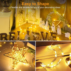 btfarm 30 Pack Fairy Lights, Warm White - Size reference
