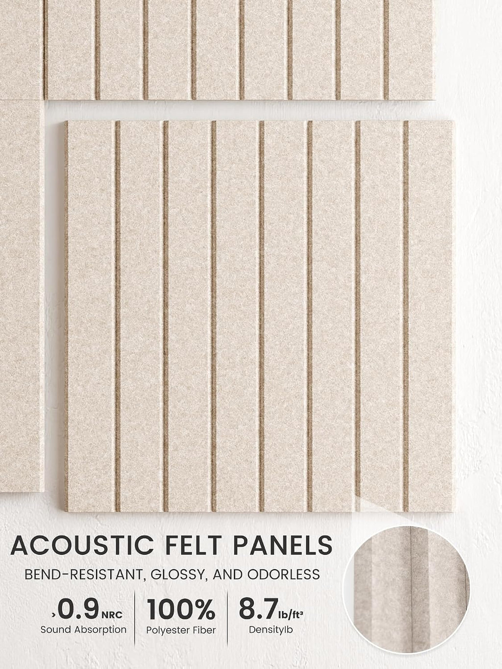Bumusty Felt Bulletin Board Tiles 12-Pack - Close-up