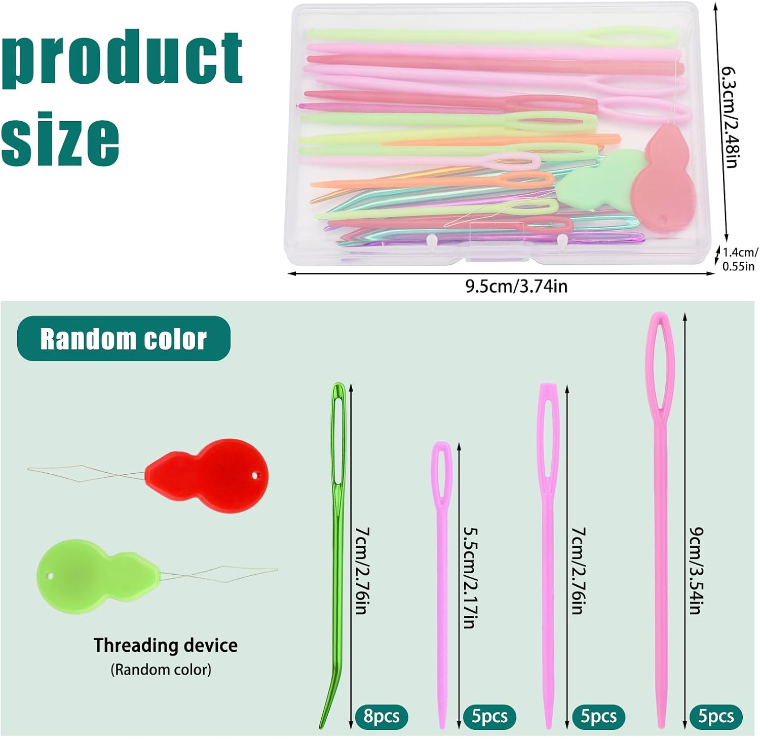 Bupete 25 Pcs Yarn Needles Set - Detail view