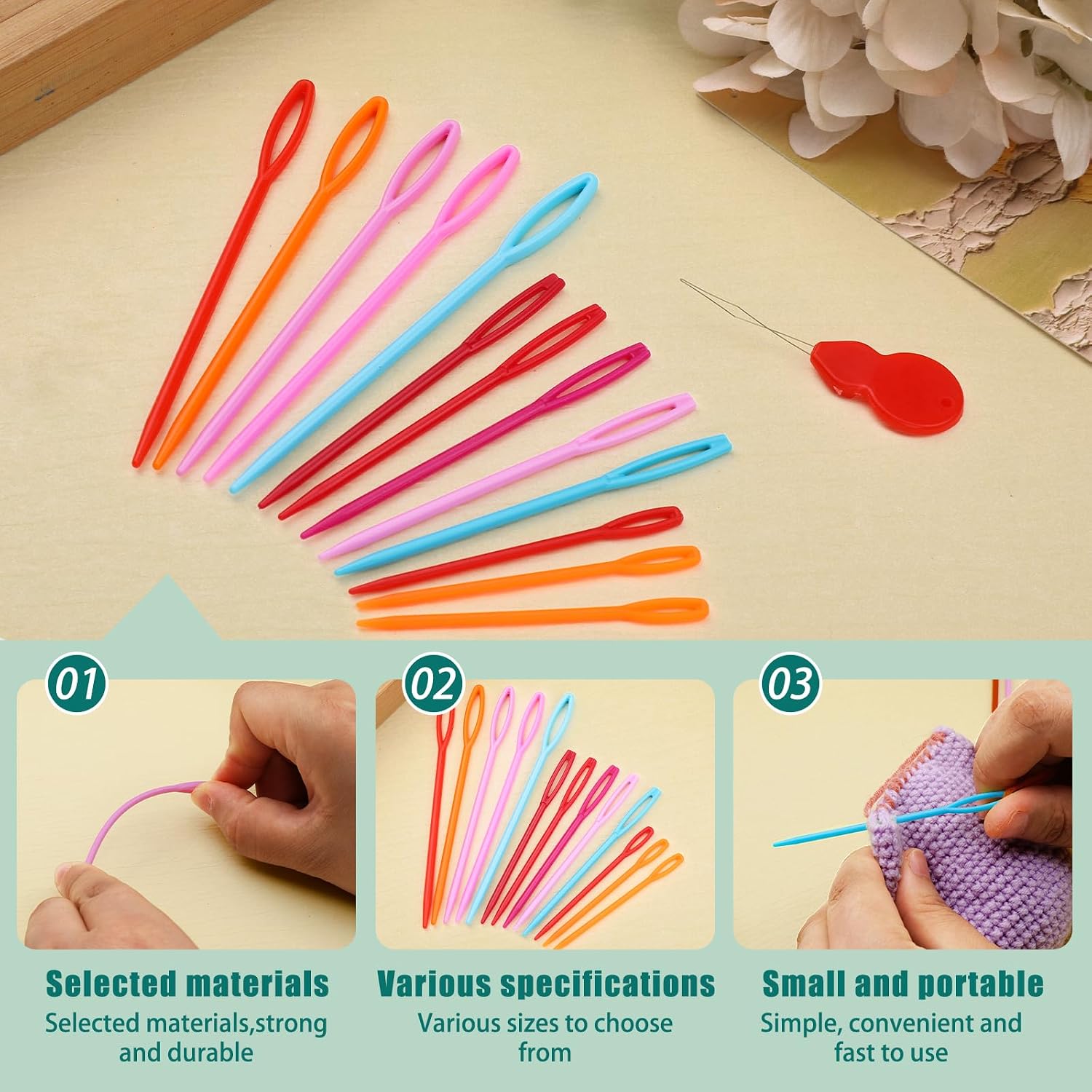 Bupete 25 Pcs Yarn Needles Set - Close-up