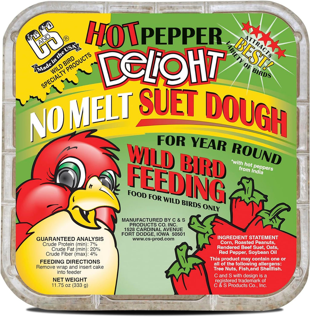 C&S Hot Pepper No Melt Suet Dough 8-Pack - Close-up