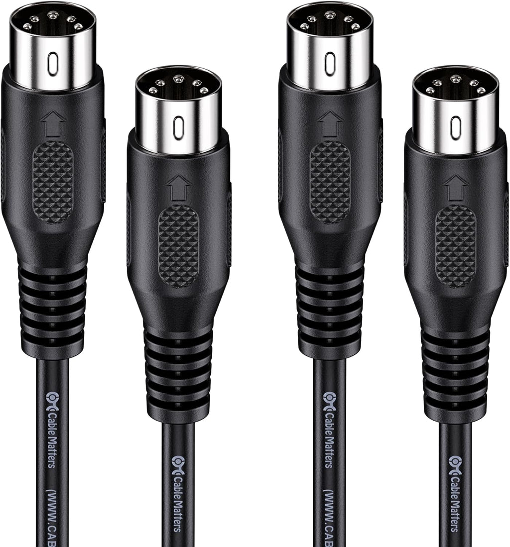 Cable Matters 5 Pin MIDI Cable 2-Pack