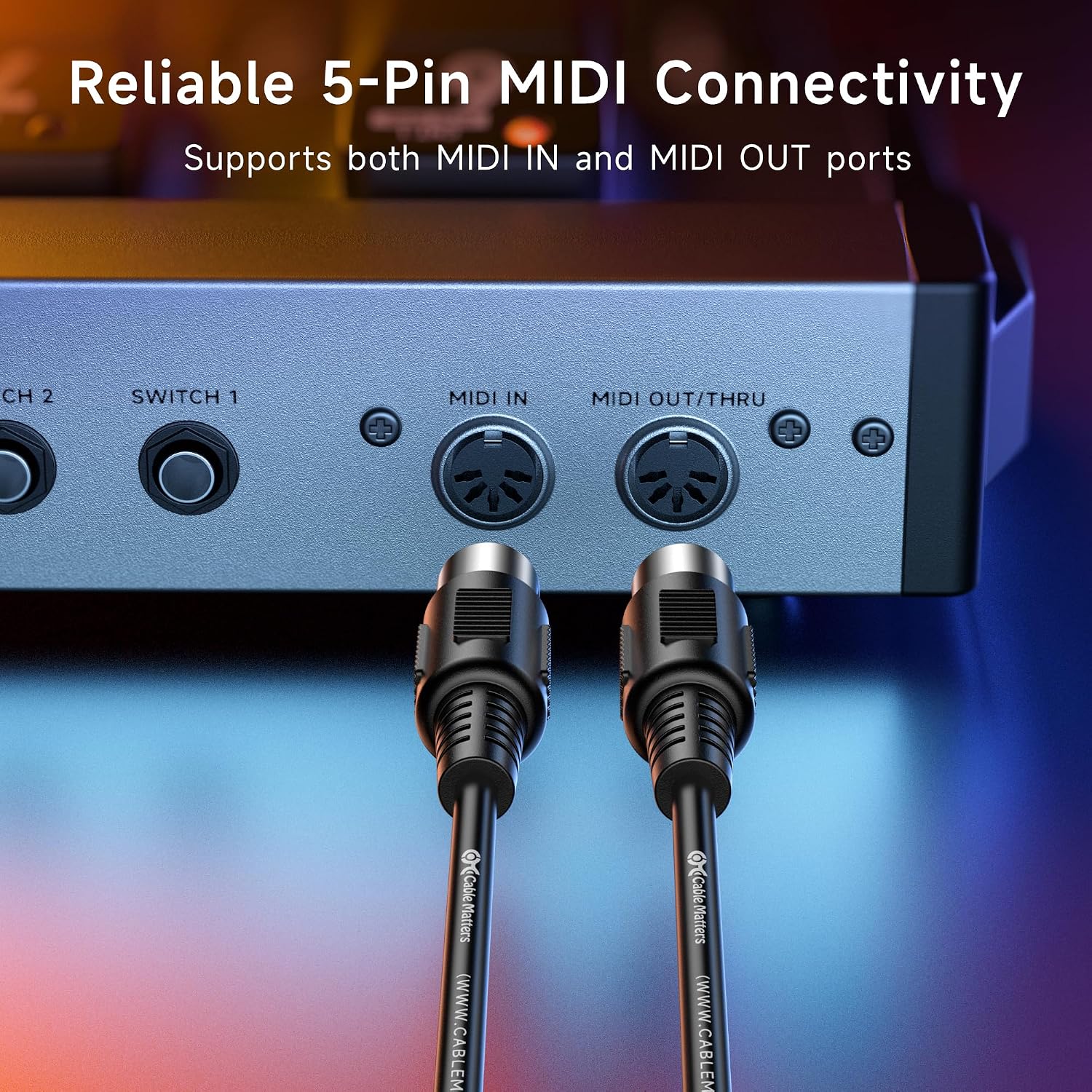 Cable Matters 5 Pin MIDI Cable 2-Pack - Alternate angle