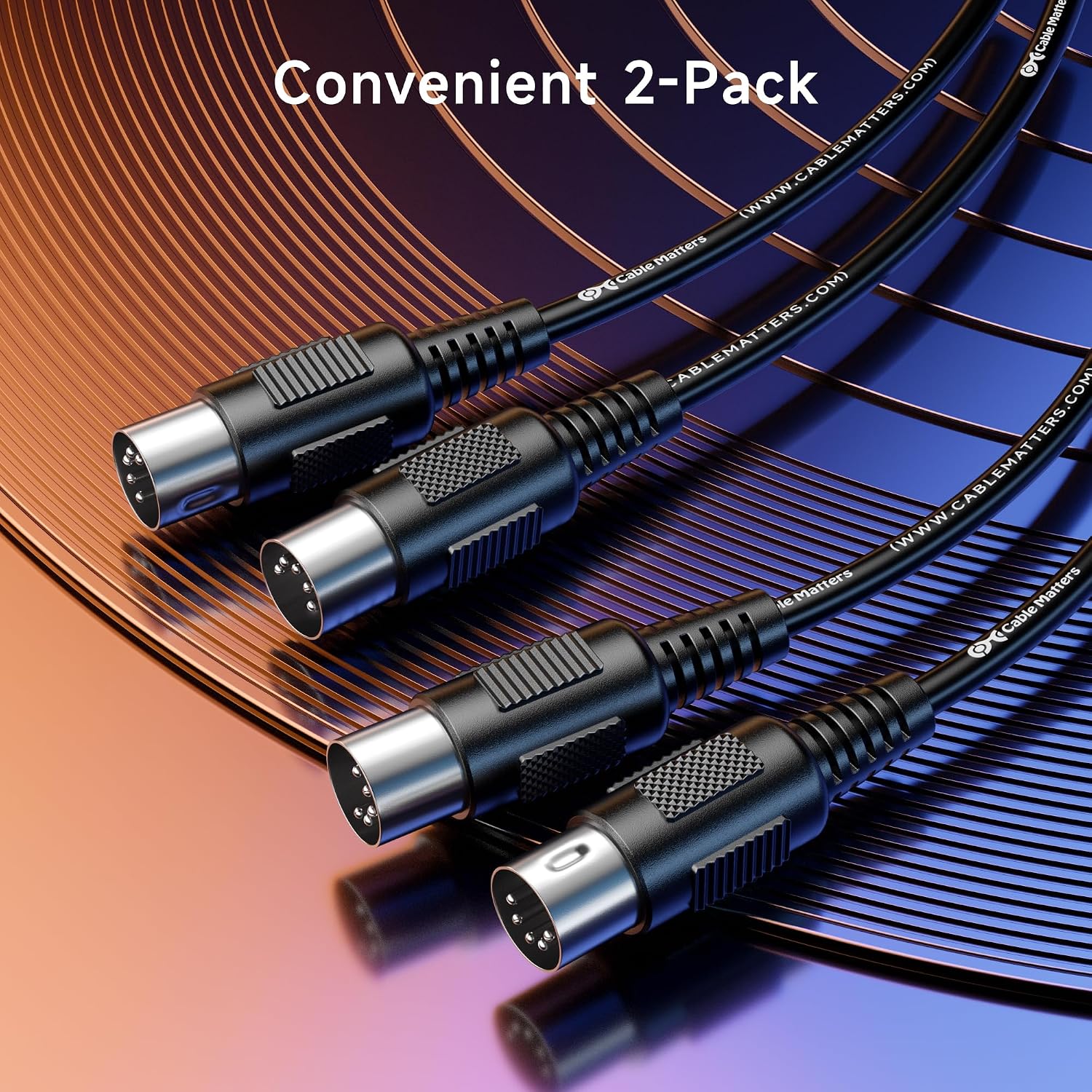 Cable Matters 5 Pin MIDI Cable 2-Pack - Packaging