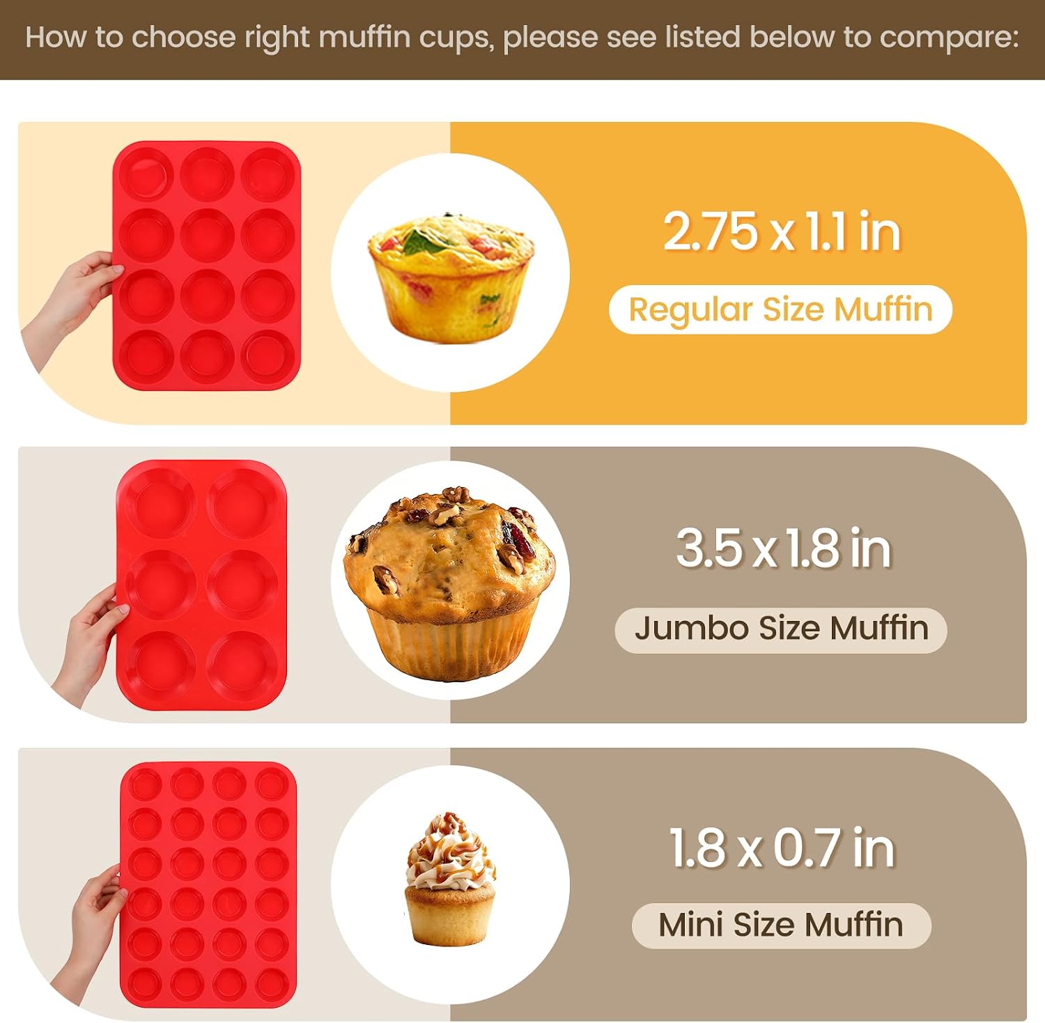 CAKETIME 12 Cup Silicone Muffin Pan - Detail view