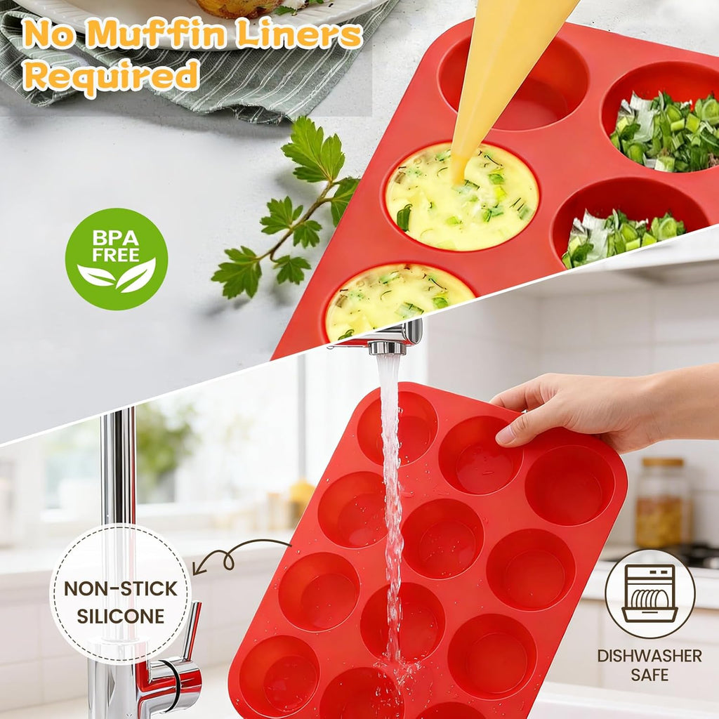 CAKETIME 12 Cup Silicone Muffin Pan - Packaging