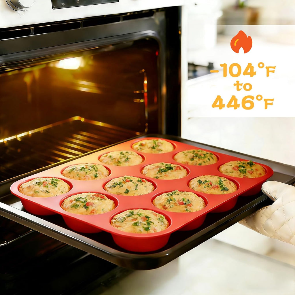 CAKETIME 12 Cup Silicone Muffin Pan - Additional view