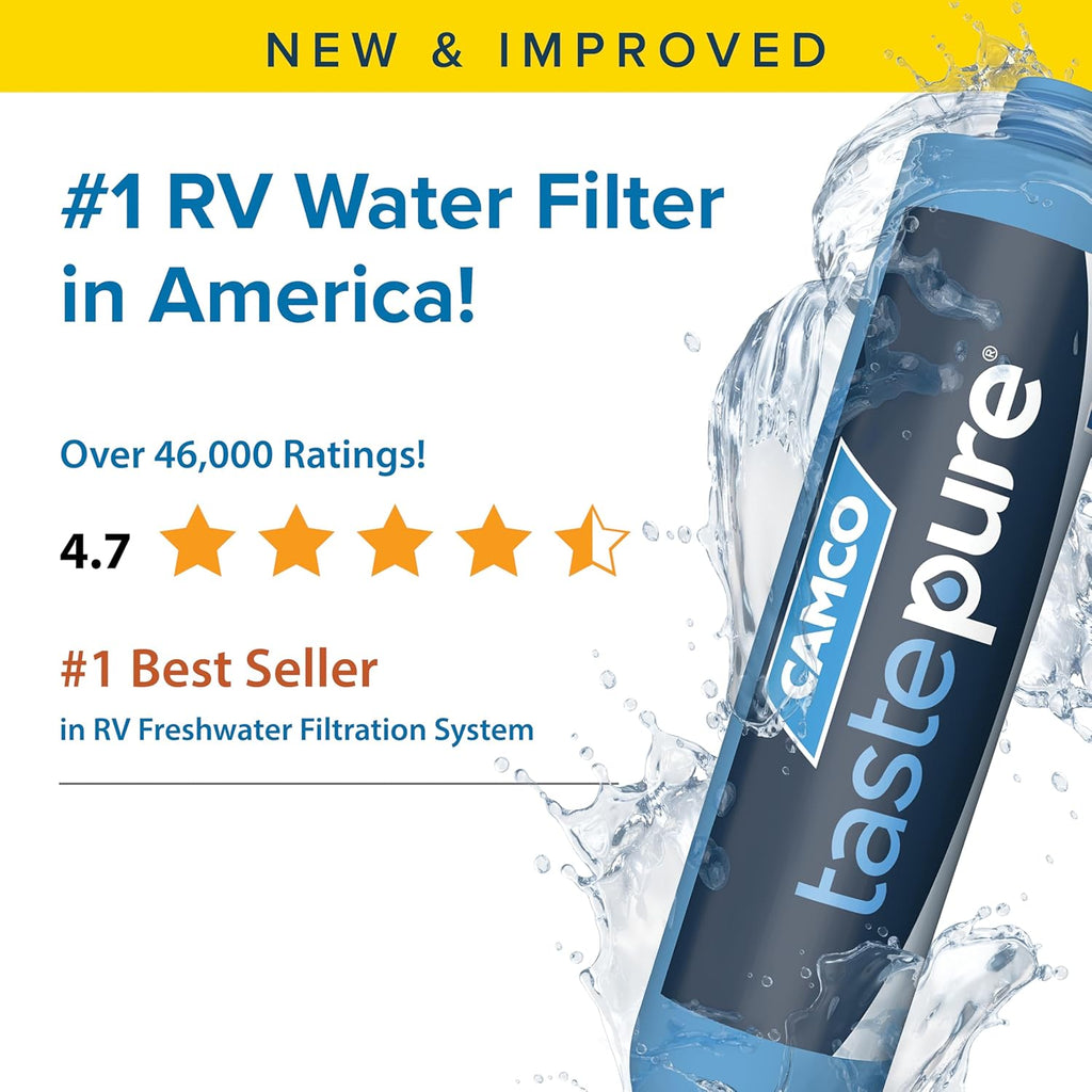 Camco Tastepure RV Water Filter, GAC and KDF - Alternate angle