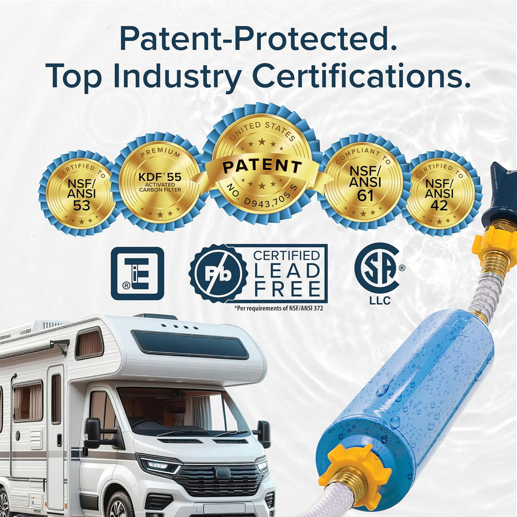 Camco Tastepure RV Water Filter, GAC and KDF - In use