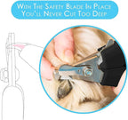 Candure Dog Nail Clippers with Safety Guard - Size reference