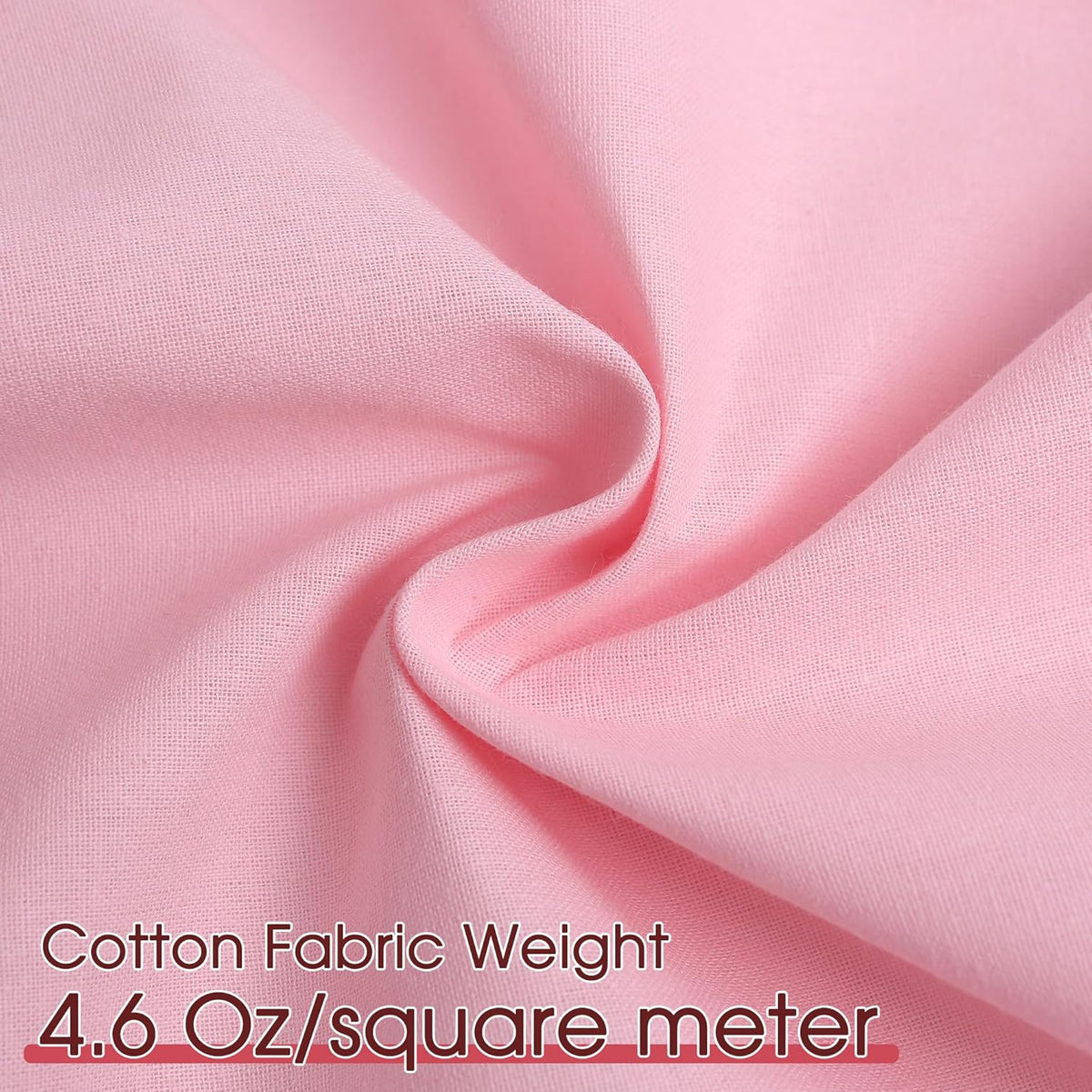 Candy Pink Cotton Poplin Fabric by The Yard - Detail view