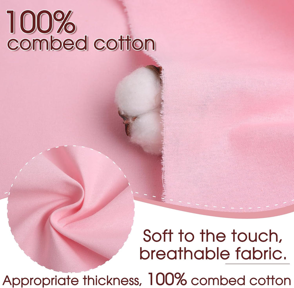 Candy Pink Cotton Poplin Fabric by The Yard - Close-up