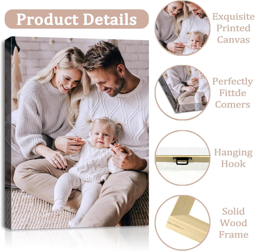 Karani Personalized Photo Canvas Wall Art - In use