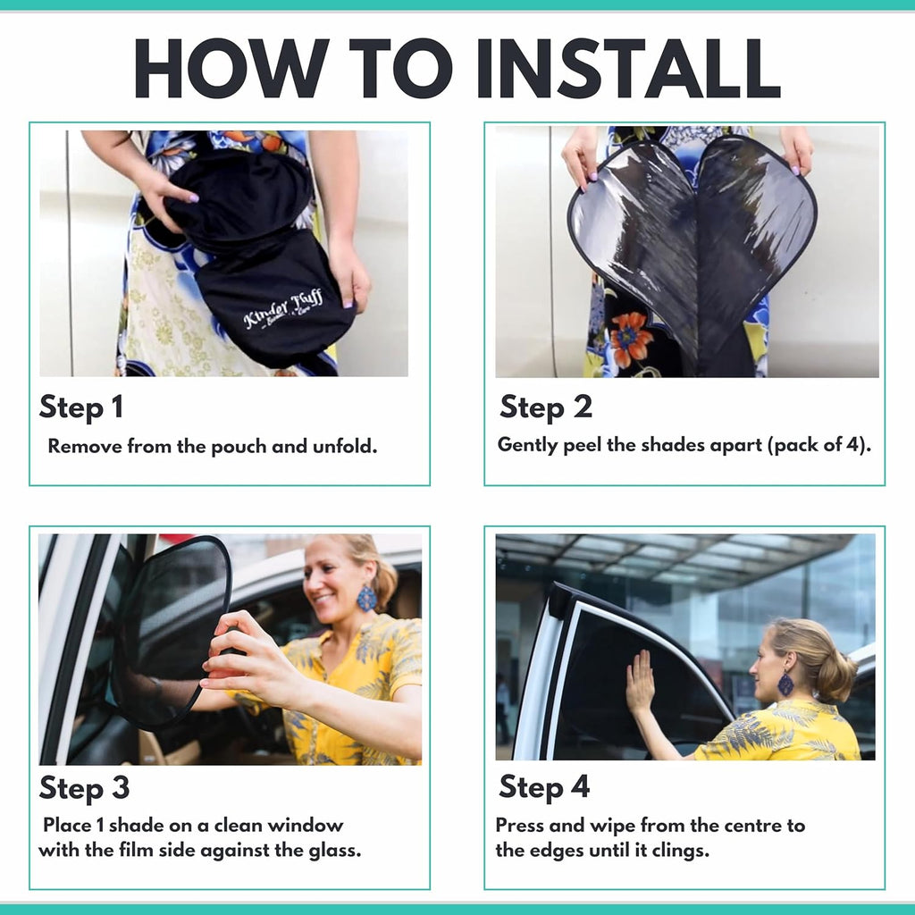 Car Window Shades, UVA and UVB Protection - In use