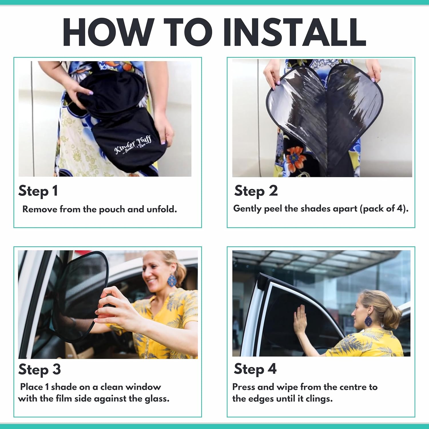 Car Window Shades, UVA and UVB Protection - In use