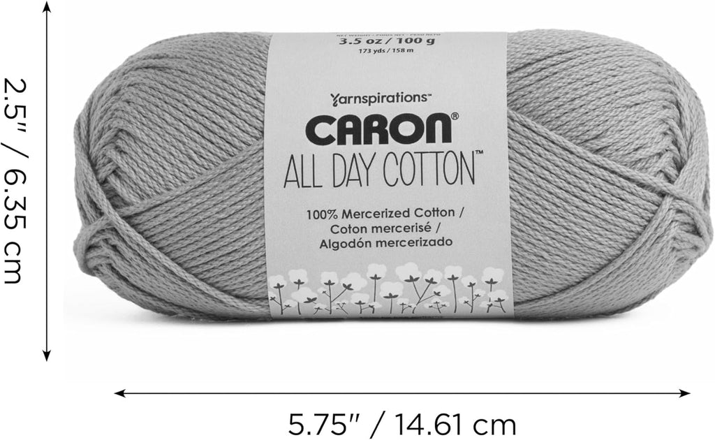 Caron All Day Cotton Yarn, 3 Pack, Cream - Additional view