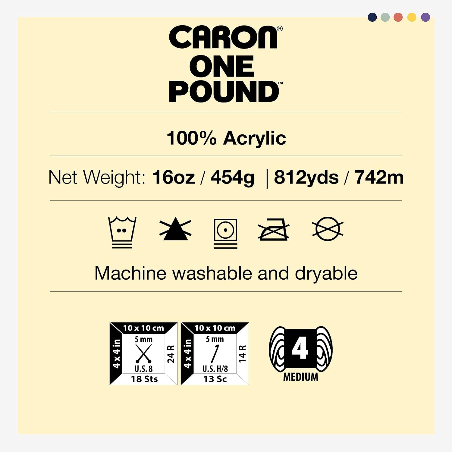 Caron One Pound Kelly Green Yarn, 2 Pack - Detail view