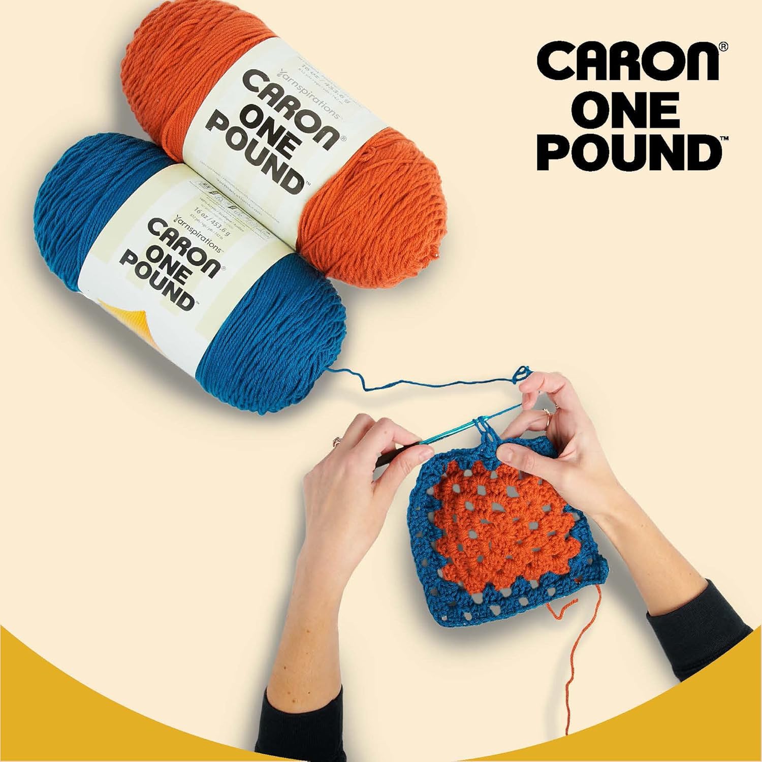 Caron One Pound Kelly Green Yarn, 2 Pack - Close-up