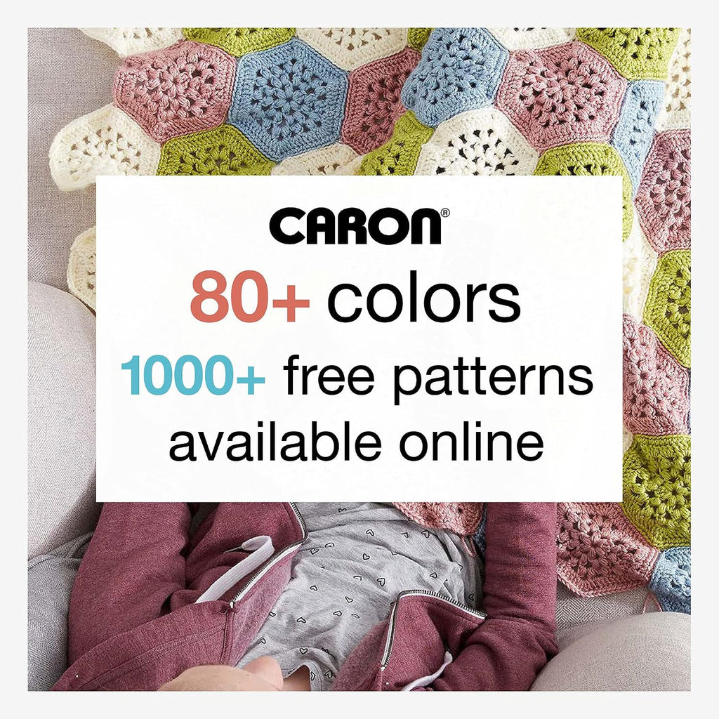 Caron One Pound Kelly Green Yarn, 2 Pack - In use