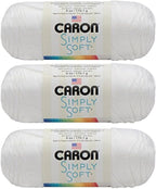 Caron Simply Soft Yarn 3 Pack, White