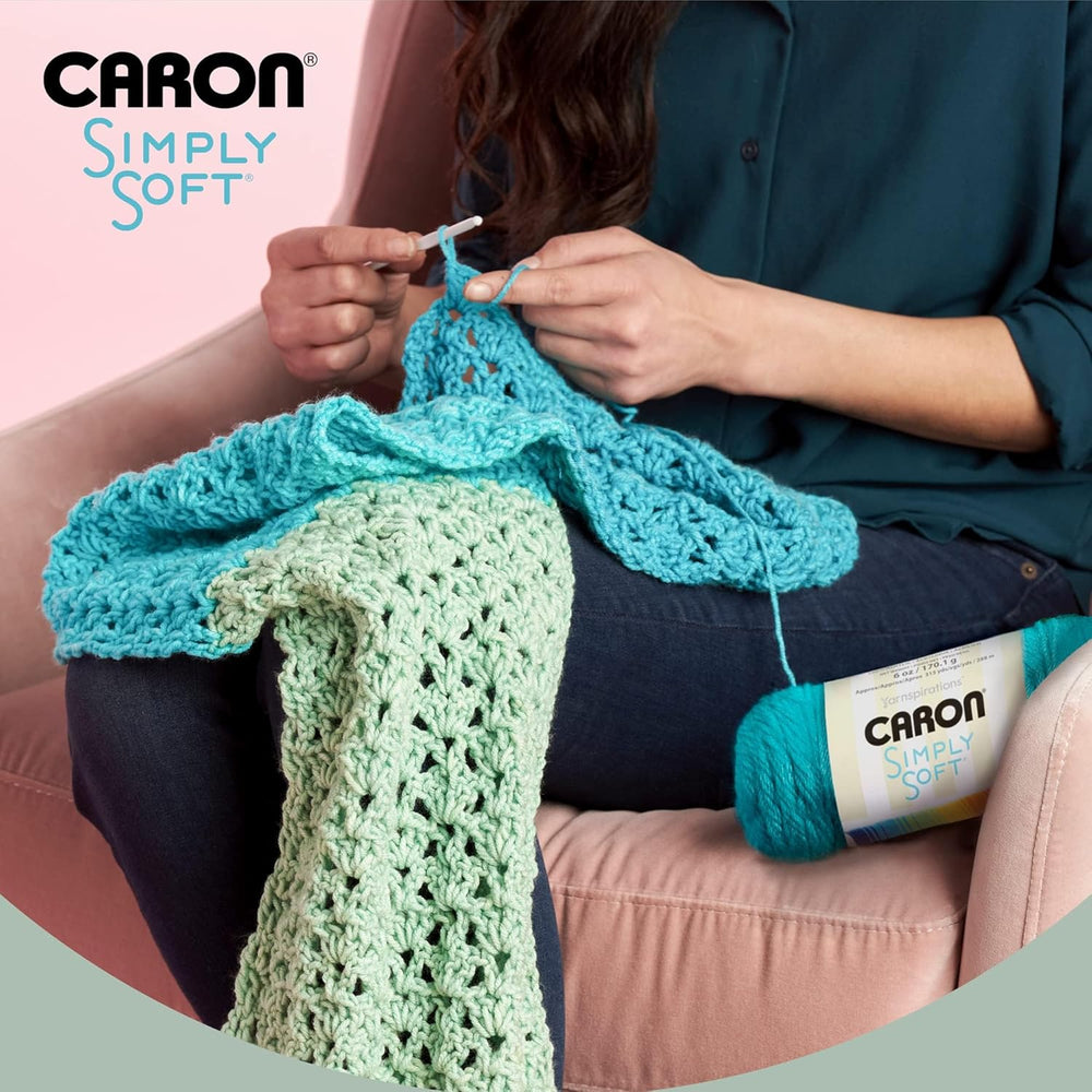 Caron Simply Soft Yarn 3 Pack, White - Alternate angle