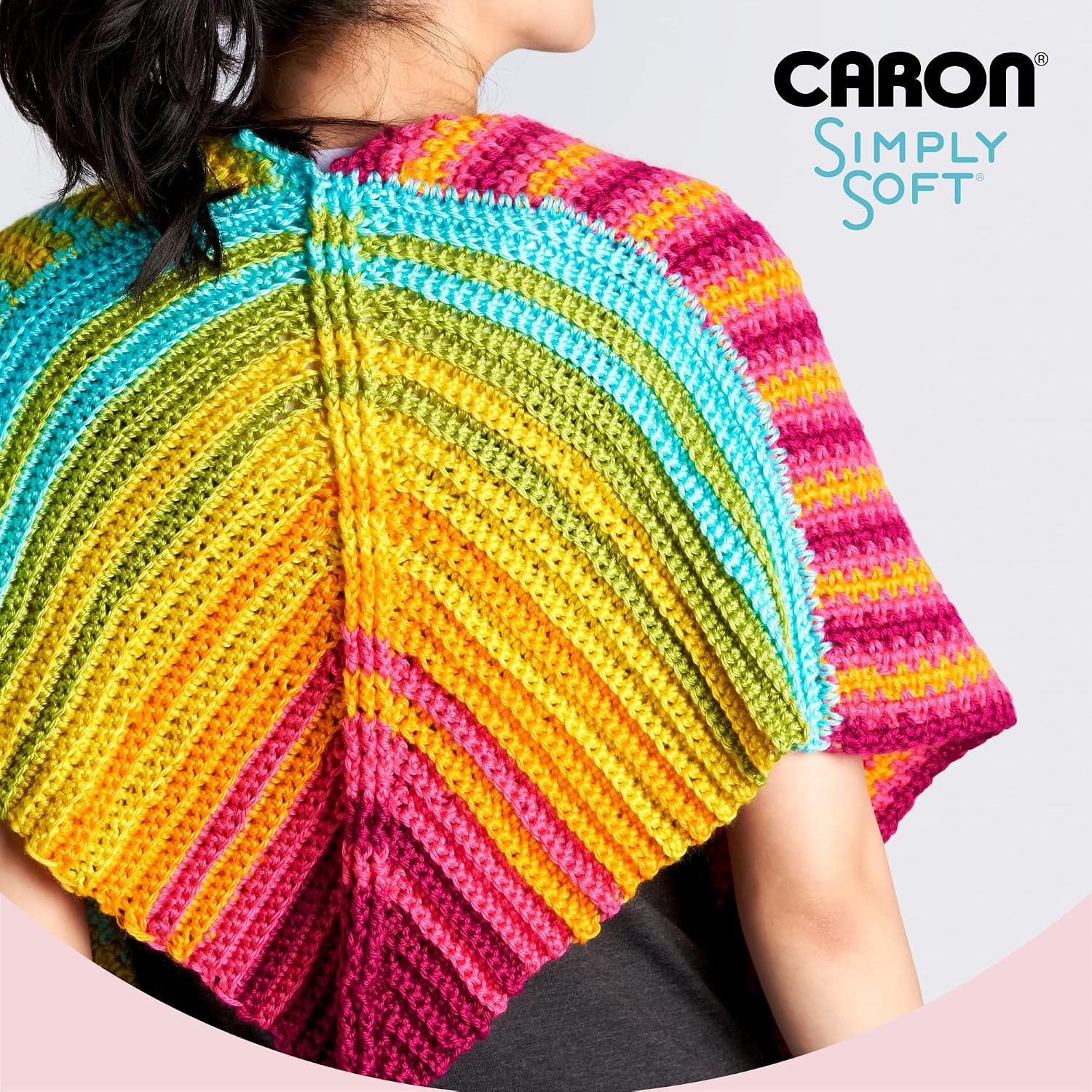 Caron Simply Soft Yarn 3 Pack, White - Close-up