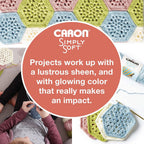 Caron Simply Soft Yarn 3 Pack, White - In use
