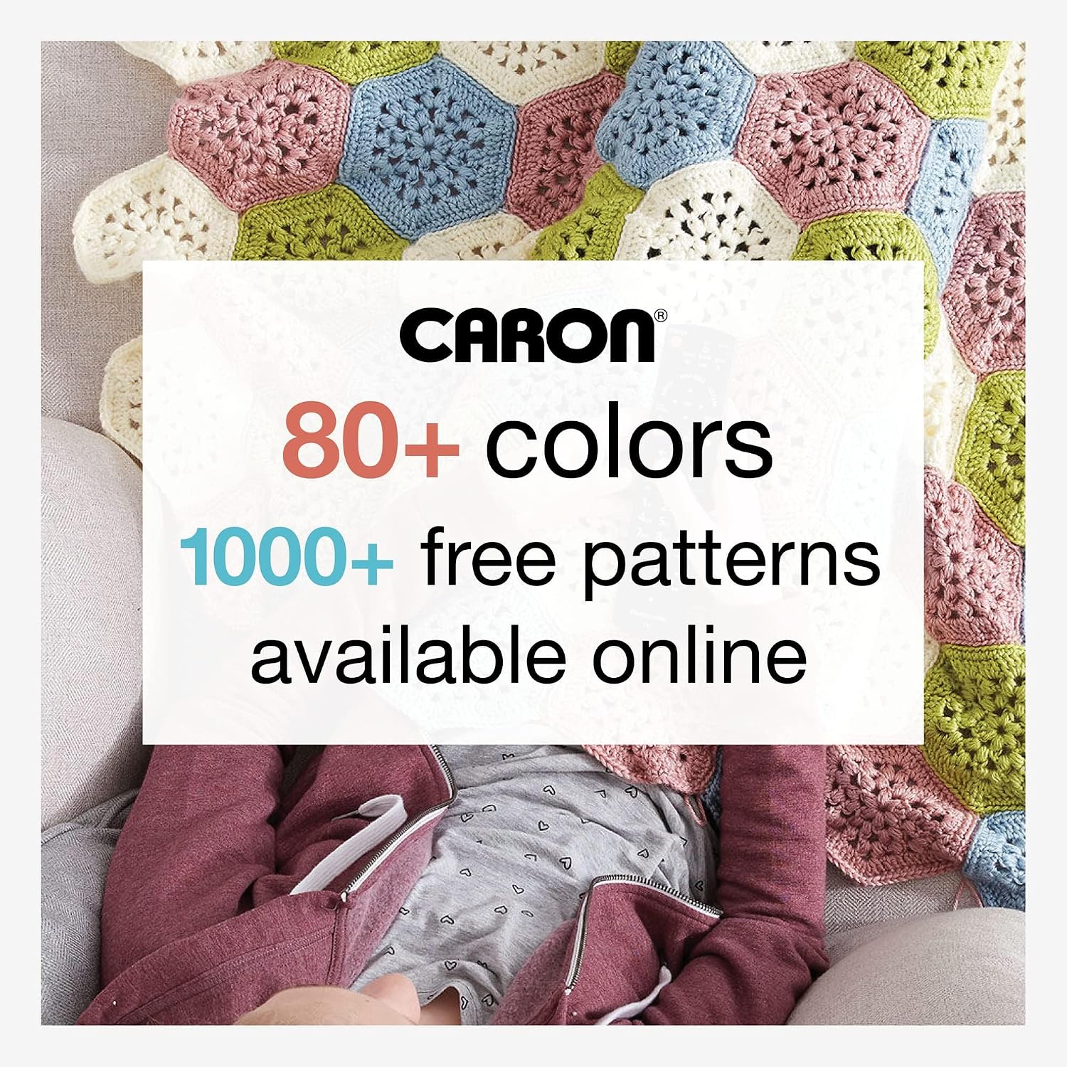 Caron Simply Soft Yarn 3 Pack, White - Packaging